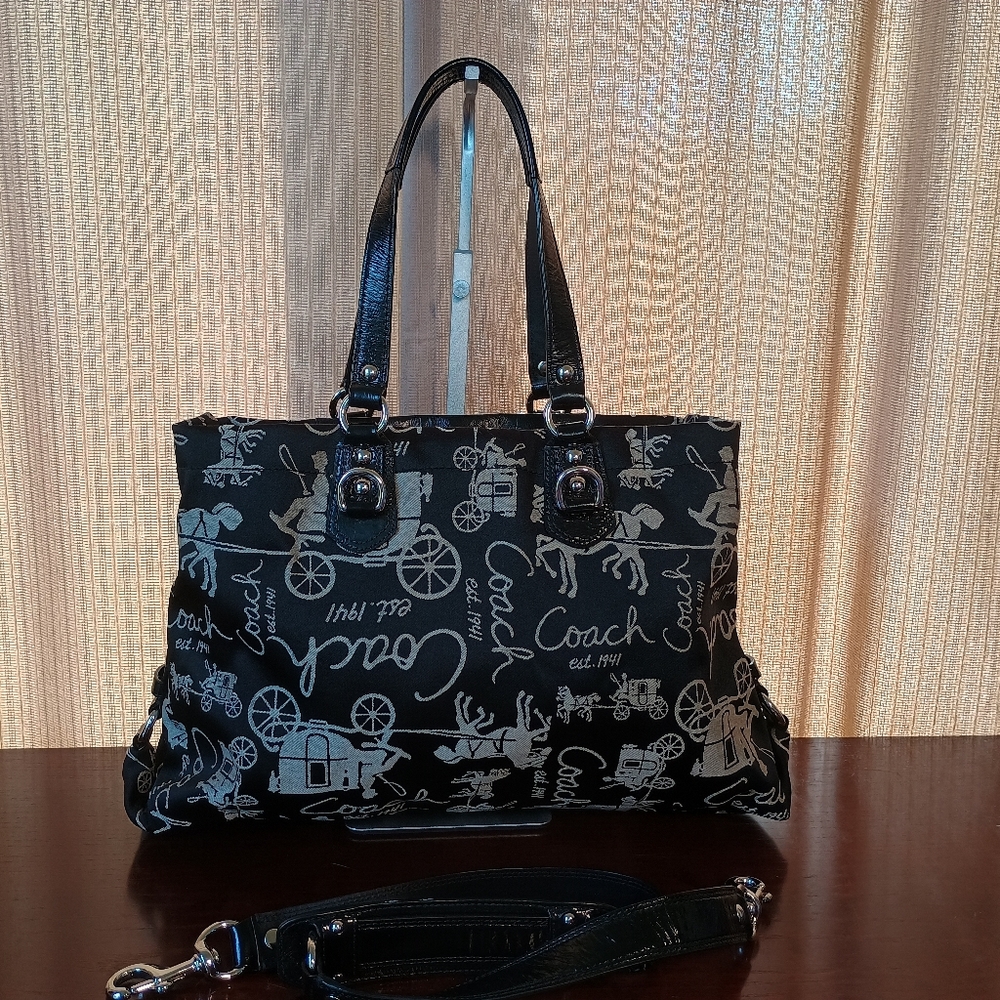 Coach Ashley Horse And Carriage Shoulder Bag - Picture 3 of 5